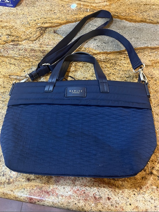 RADLEY LONDON Handbags - RADLEY LONDON Navy Quilted Crossbody Bag with Top Handles